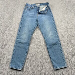 Levi's Jeans Womens 26 Blue Wedgie Straight Premium High Rise Button Fly Denim